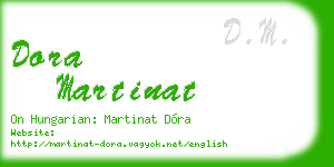 dora martinat business card